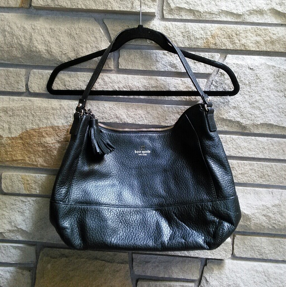 kate spade Handbags - Kate Spade black pebbled leather shoulder bag